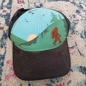 Bigfoot Graphic Black and Green Trucker Hat